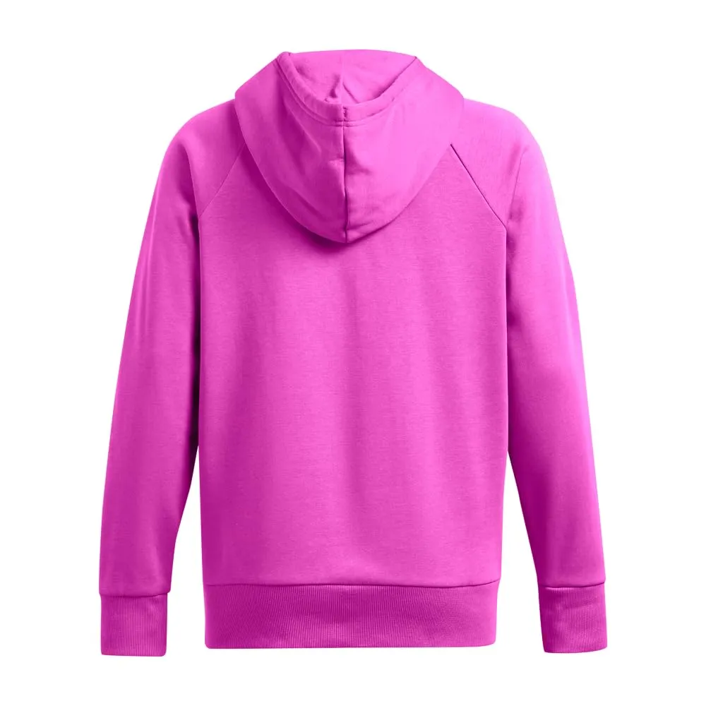 Under Armour Womens Rival Fleece Big Logo Hoodie, (001) Black / / White, Medium
