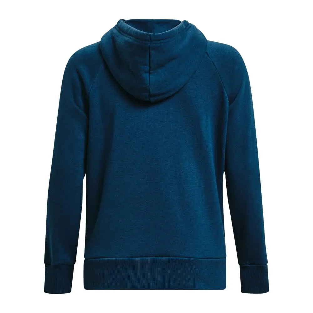 Under Armour Womens Rival Fleece Big Logo Hoodie, (001) Black / / White, Medium