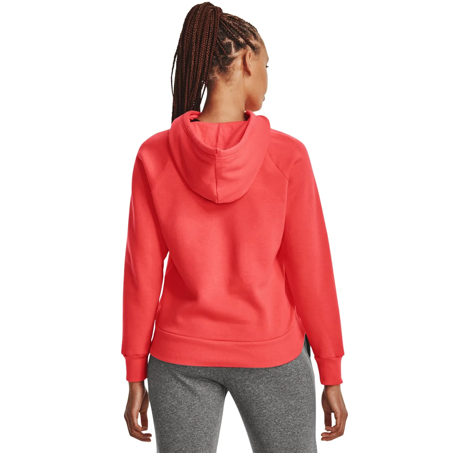 Under Armour Womens Rival Fleece Big Logo Hoodie, (001) Black / / White, Medium