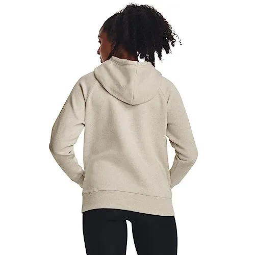 Under Armour Womens Rival Fleece Big Logo Hoodie, (001) Black / / White, Medium