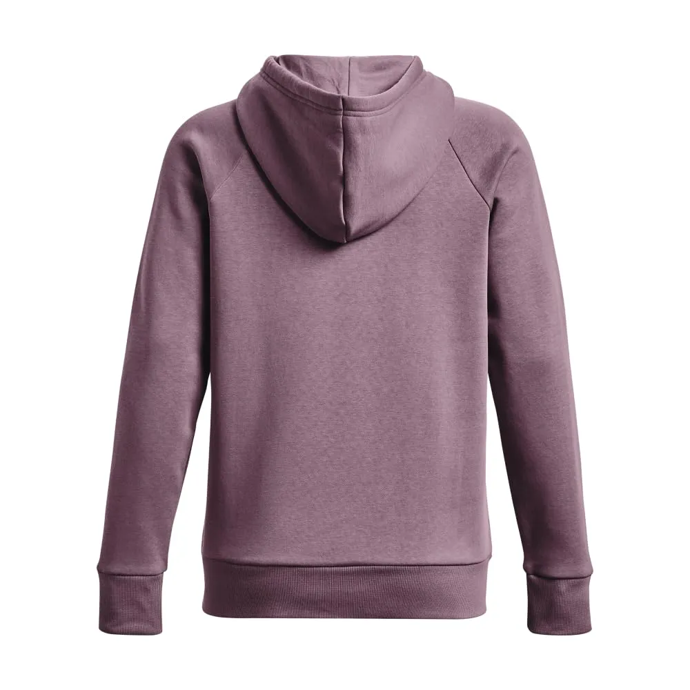 Under Armour Womens Rival Fleece Big Logo Hoodie, (001) Black / / White, Medium