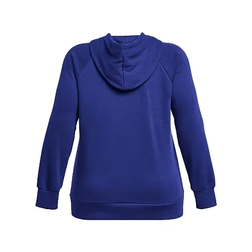Under Armour Womens Rival Fleece Big Logo Hoodie, (001) Black / / White, Medium