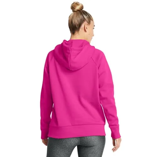 Under Armour Womens Rival Fleece Big Logo Hoodie, (001) Black / / White, Medium