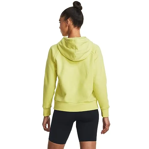 Under Armour Womens Rival Fleece Big Logo Hoodie, (001) Black / / White, Medium