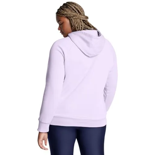 Under Armour Womens Rival Fleece Big Logo Hoodie, (001) Black / / White, Medium