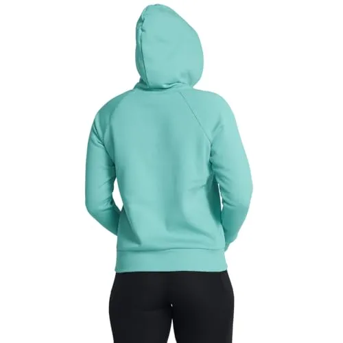 Under Armour Womens Rival Fleece Big Logo Hoodie, (001) Black / / White, Medium