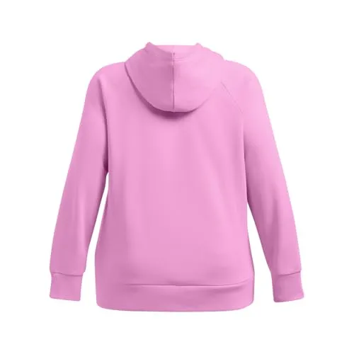 Under Armour Womens Rival Fleece Big Logo Hoodie, (001) Black / / White, Medium