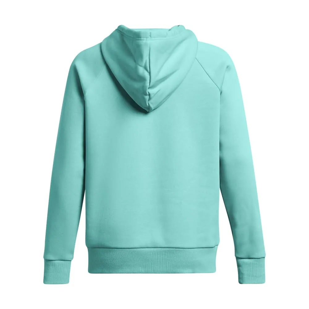 Under Armour Womens Rival Fleece Big Logo Hoodie, (001) Black / / White, Medium