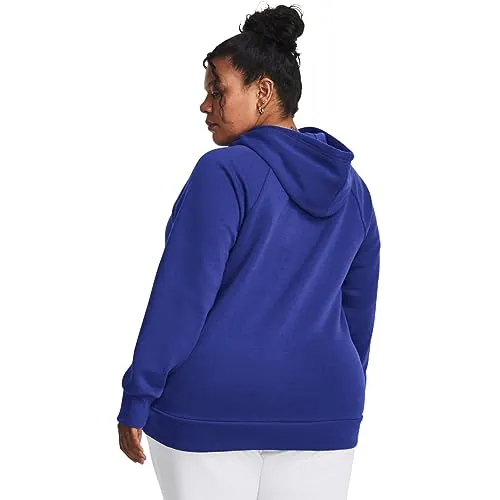 Under Armour Womens Rival Fleece Big Logo Hoodie, (001) Black / / White, Medium
