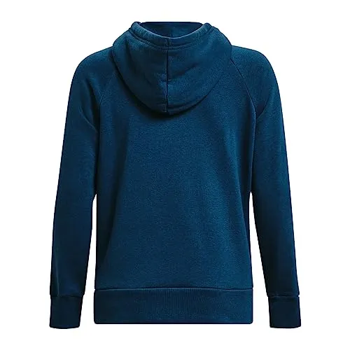 Under Armour Womens Rival Fleece Big Logo Hoodie, (001) Black / / White, Medium