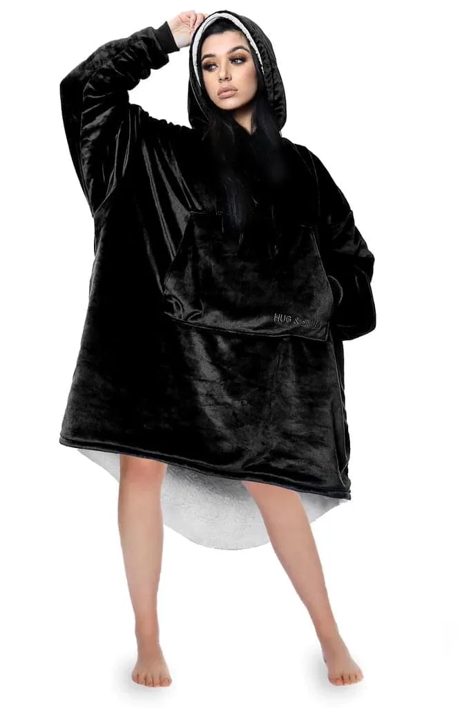 Unisex Black Blanket Hoodie