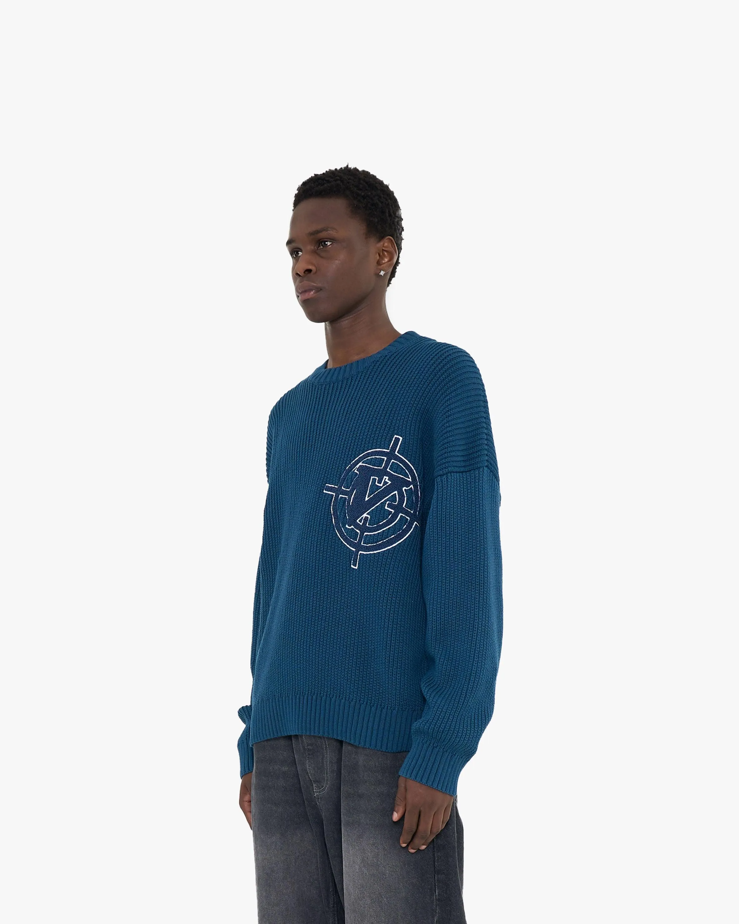 V-LOGO KNITWEAR MIDNIGHT BLUE