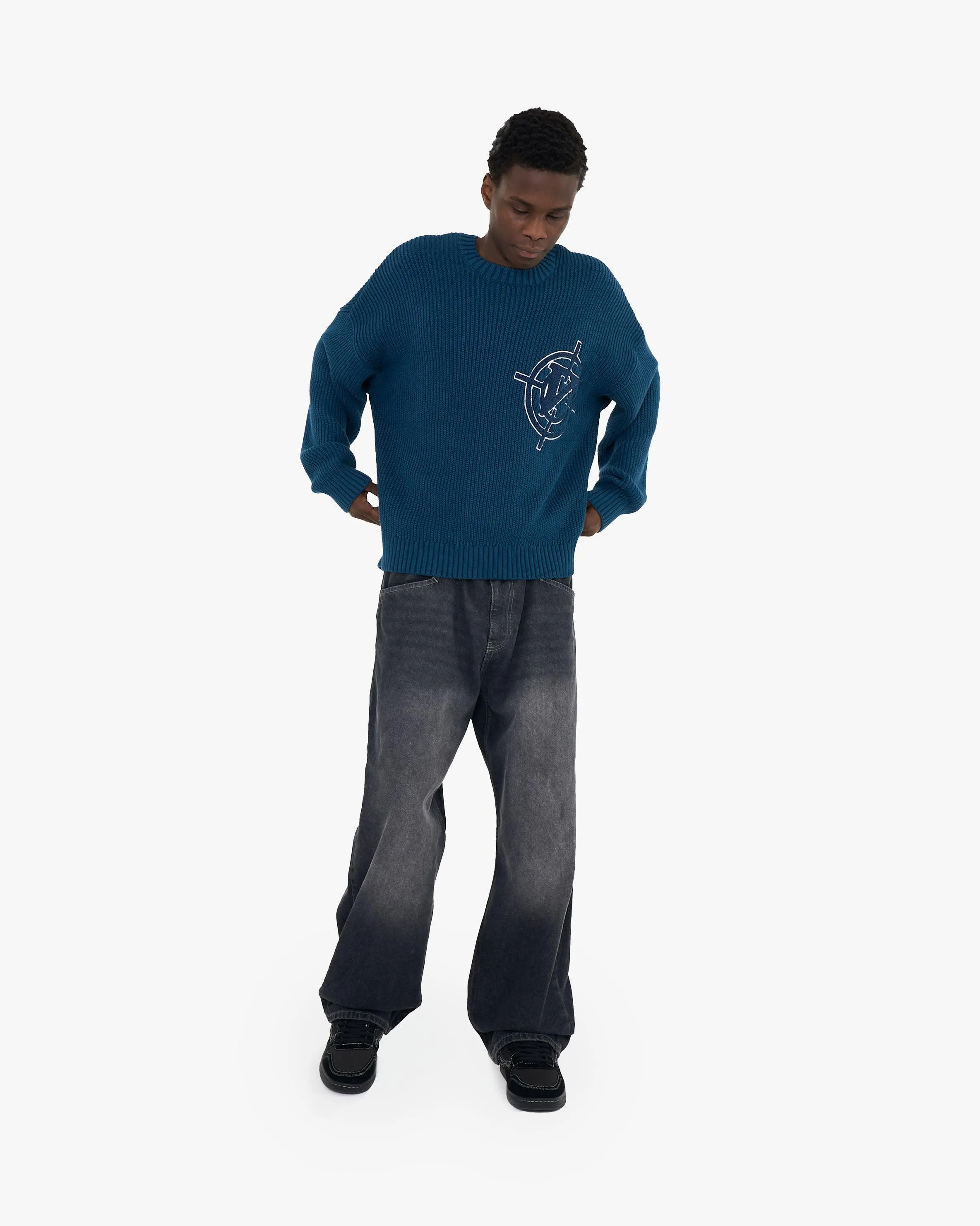 V-LOGO KNITWEAR MIDNIGHT BLUE