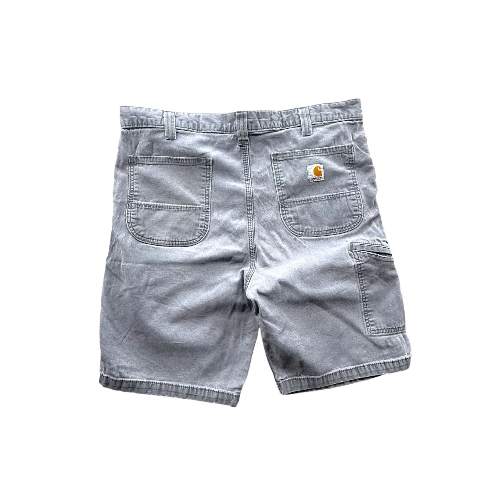 Vintage Carhartt Distressed Washed Gray Workwear Cargo Shorts