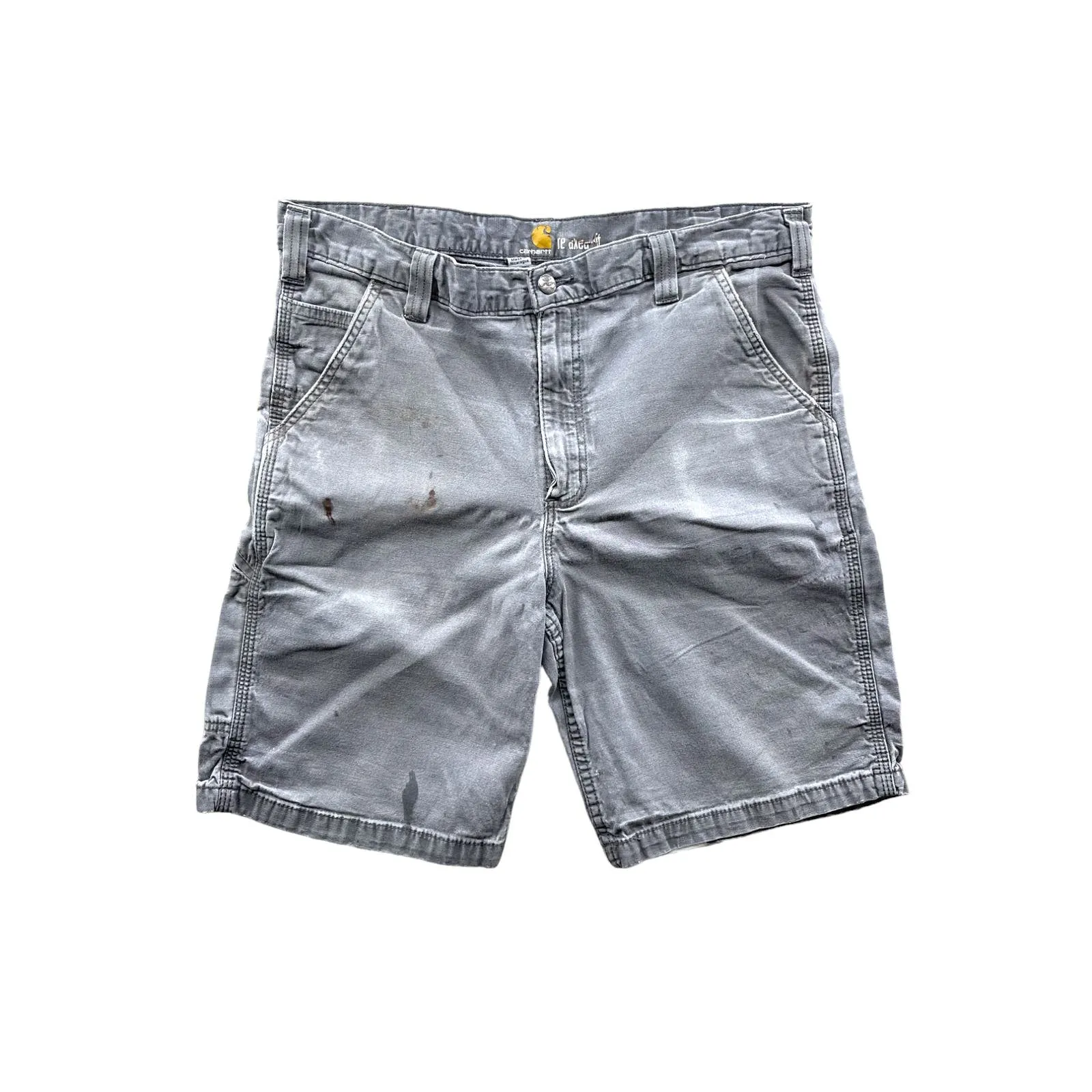 Vintage Carhartt Distressed Washed Gray Workwear Cargo Shorts