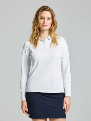 WOMAN TECH PIQUE POLO LONG SLEEVE