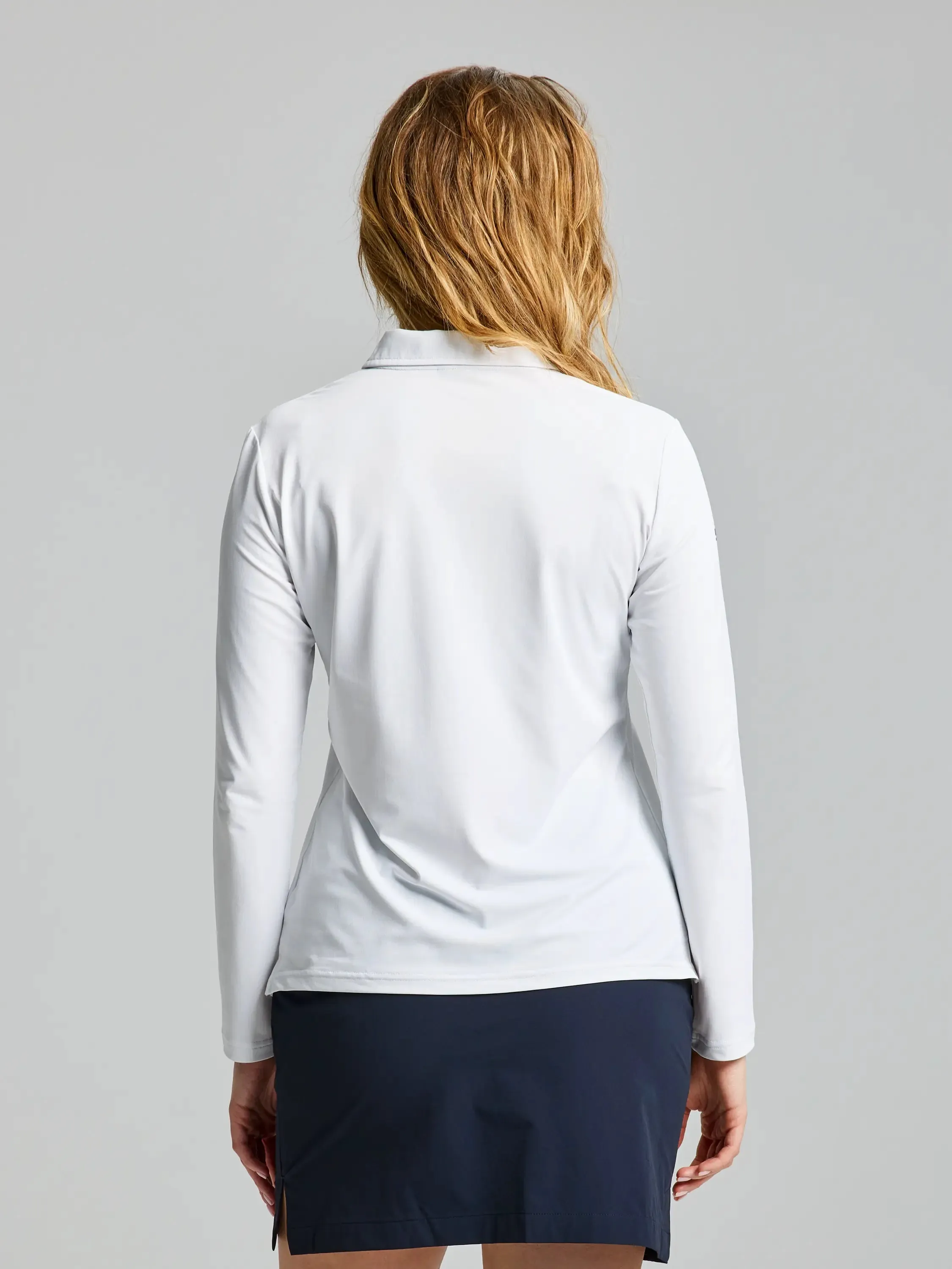 WOMAN TECH PIQUE POLO LONG SLEEVE